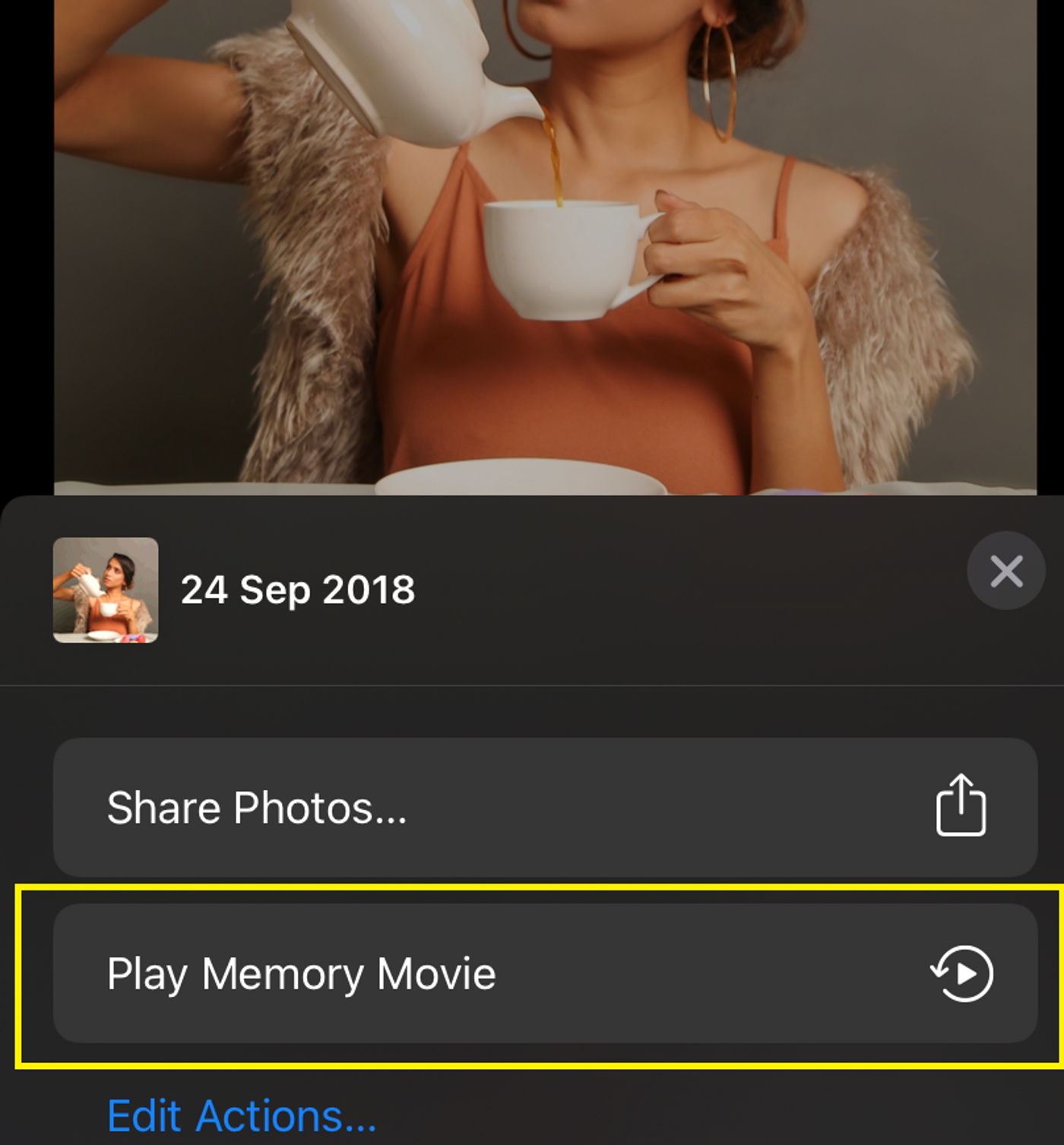 how to To create your own Memory in the Photos app and add music to it - step 1