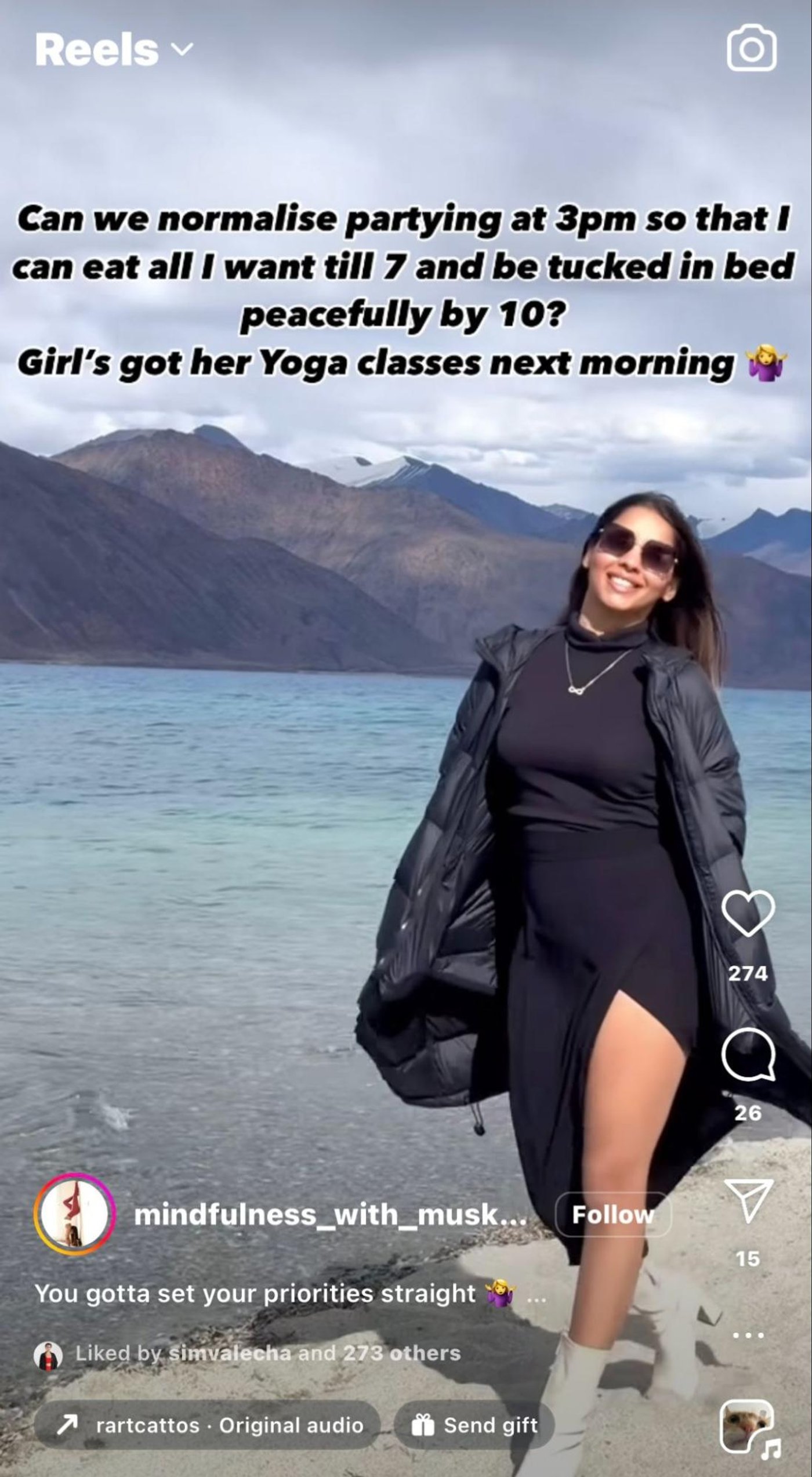 Normalize early parties, eat by 7, sleep by 10, and rise for yoga refreshed!
