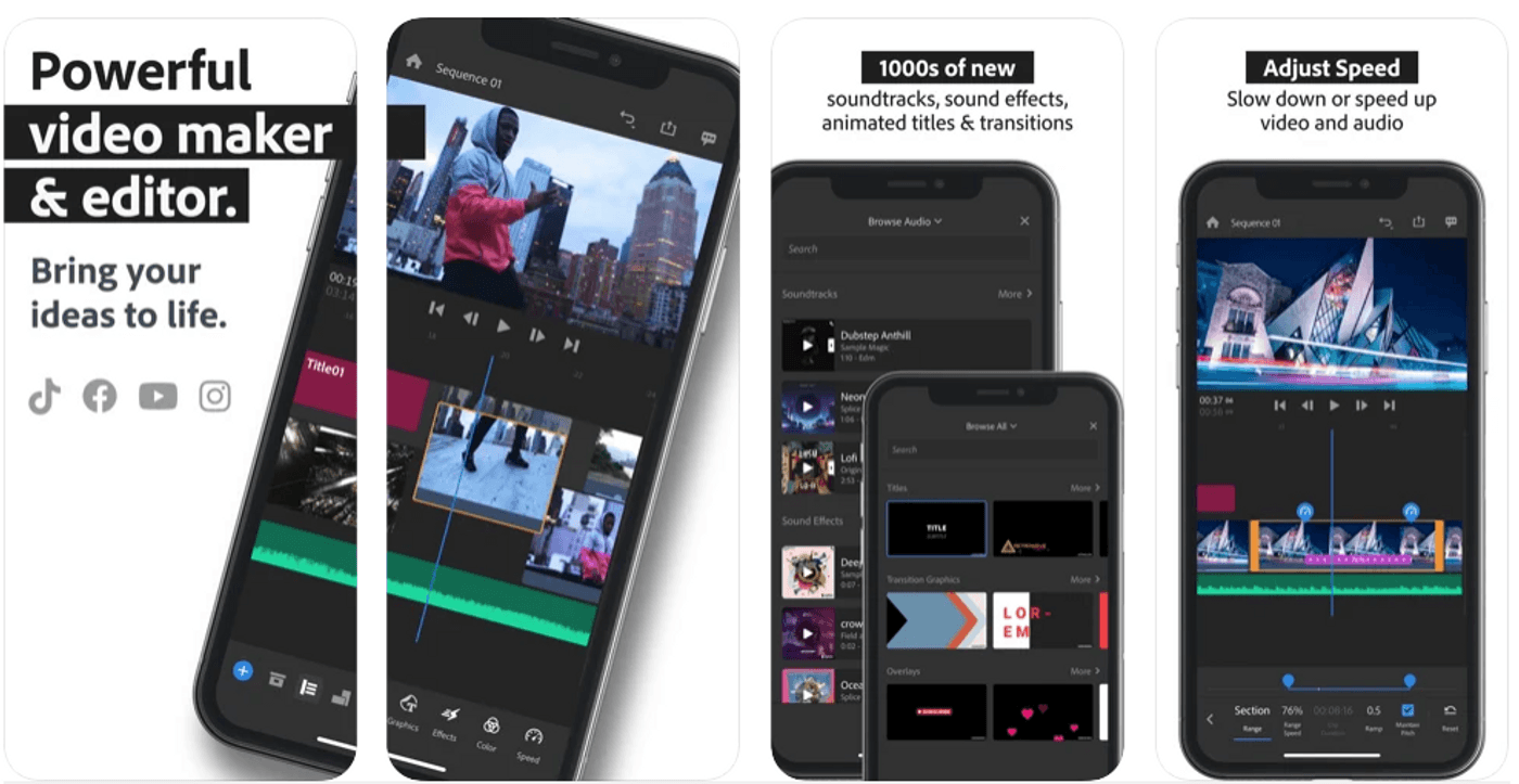 Adobe Premiere Rush Key Features
