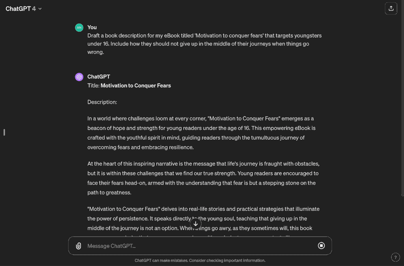 Motivational eBook for under-16 readers, inspiring perseverance and overcoming fears on life’s journey.