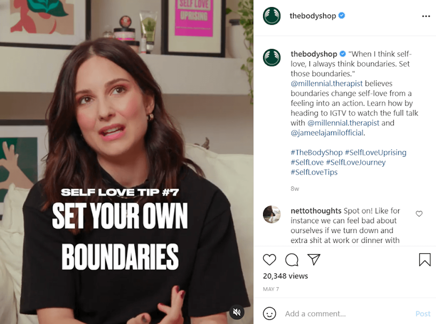 Example of Livestream Post