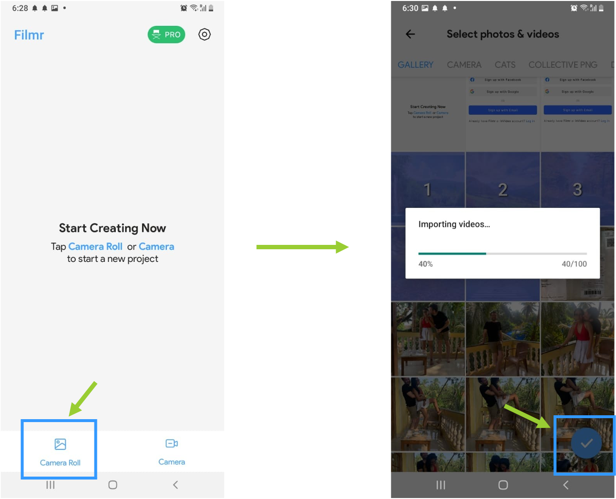 make slideshow on Android via the Flimr app_step 3