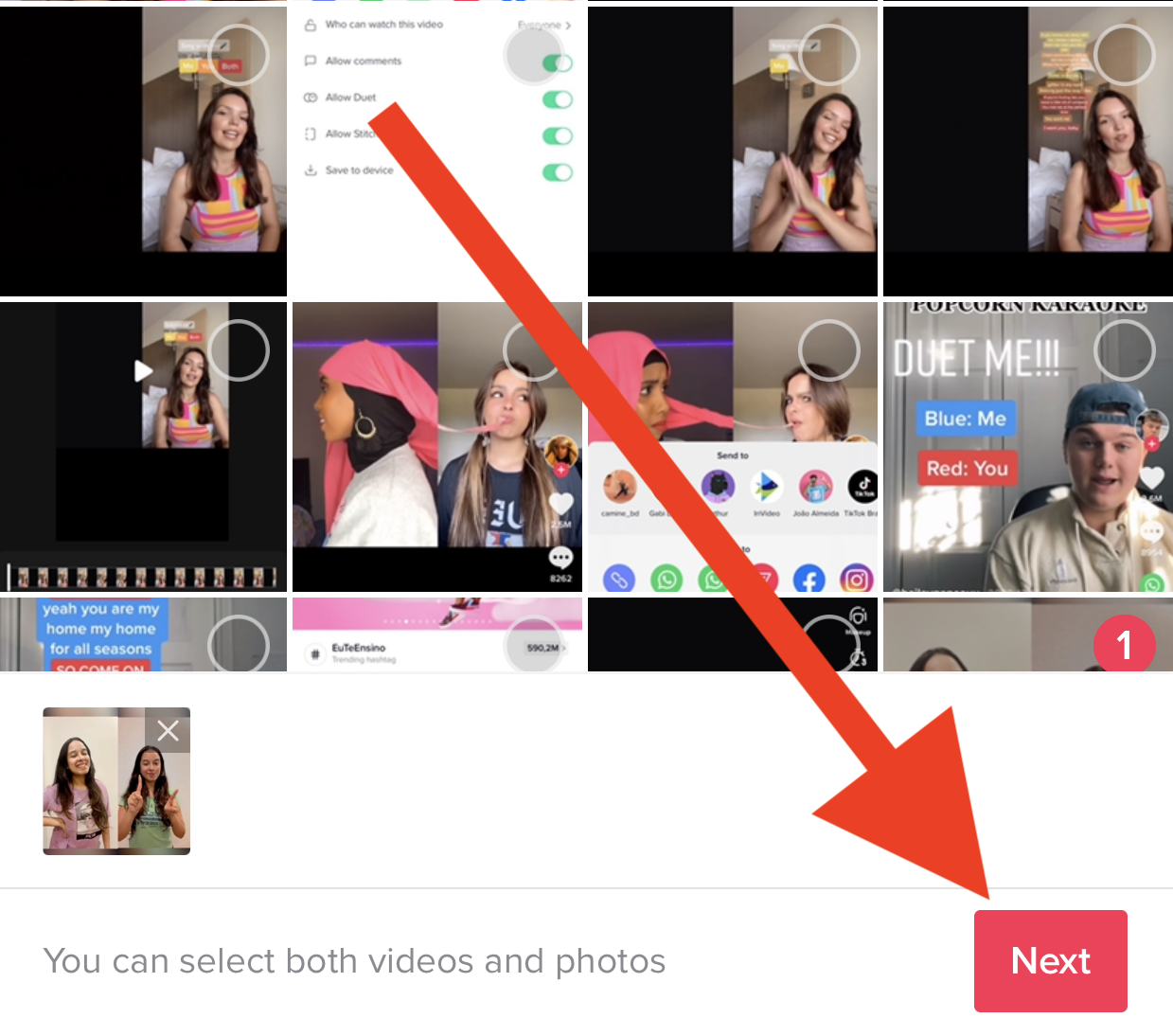 How to do a Duet on TikTok with a pre-recorded video_step 12