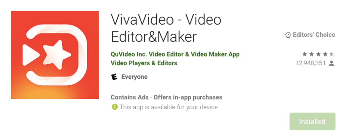 VivaVideo - iMovie Alternatives for android