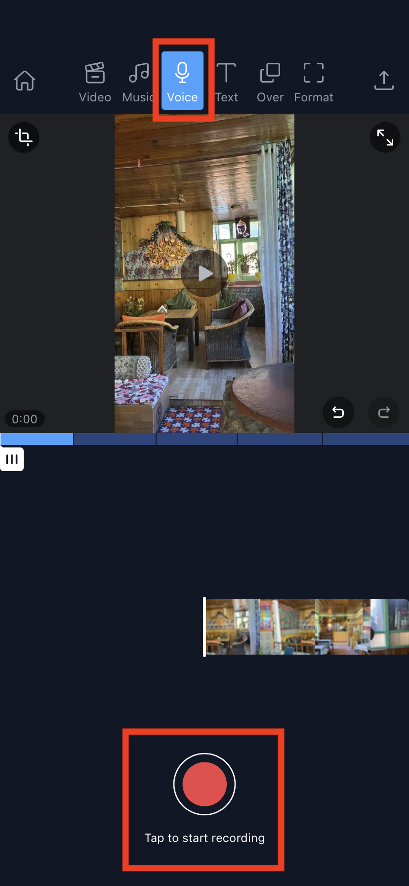 How to edit videos on phone using Filmr- Step 8