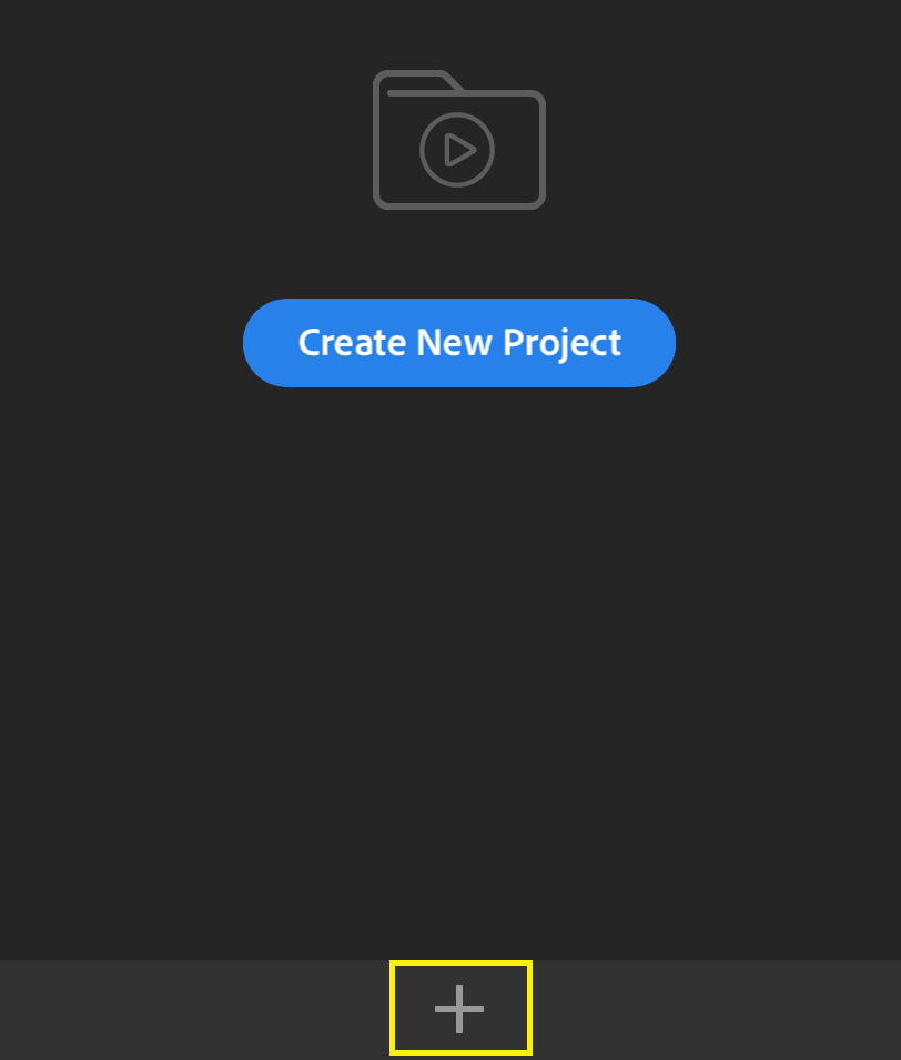 how to add video with background music in the Adobe Premiere Rush: step 2