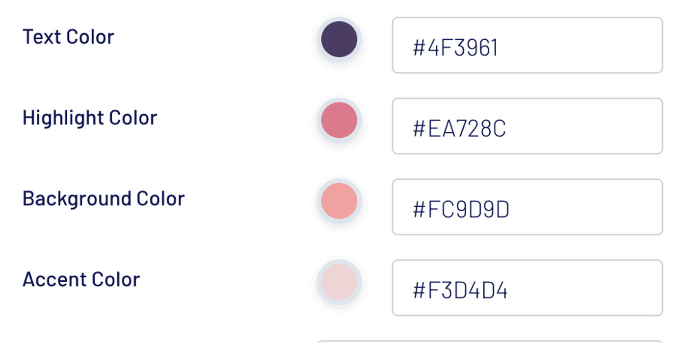 Definição da paleta de cores na plataforma InVideo