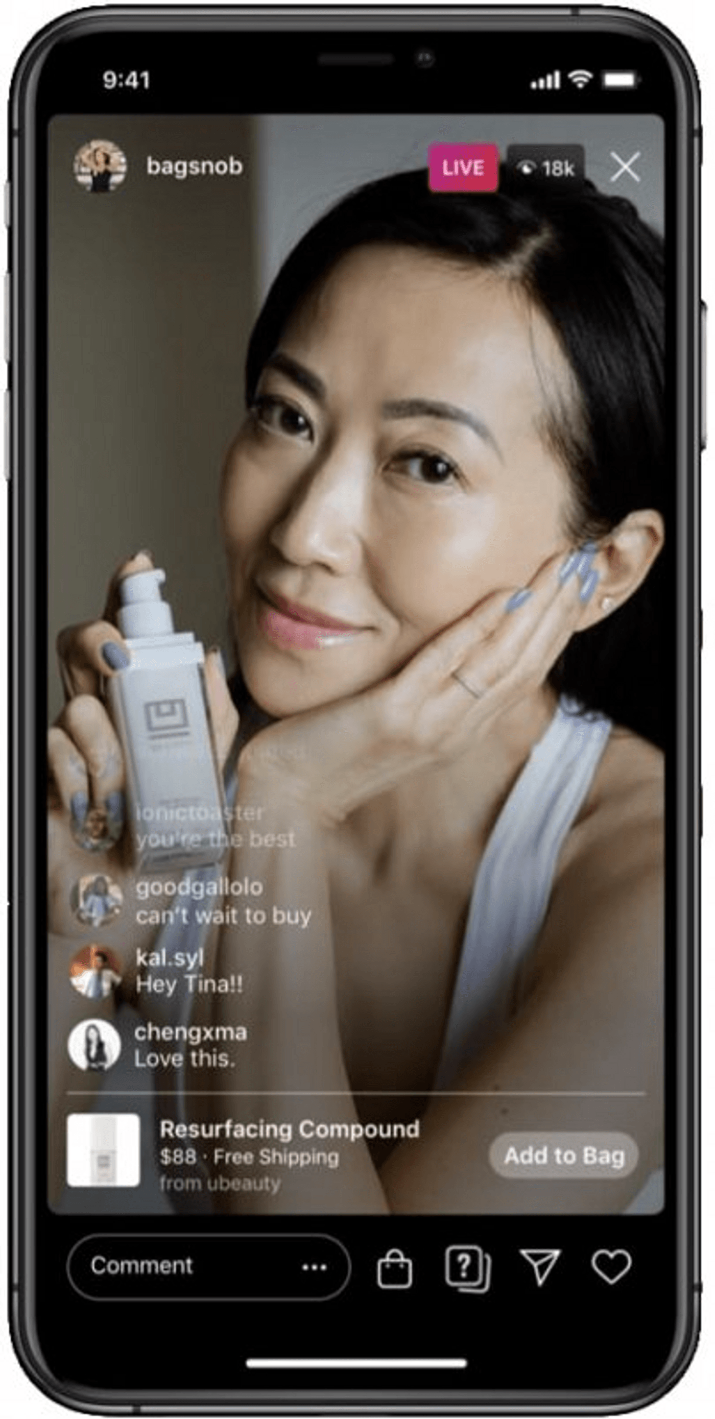 example of a live sale from bagsnob