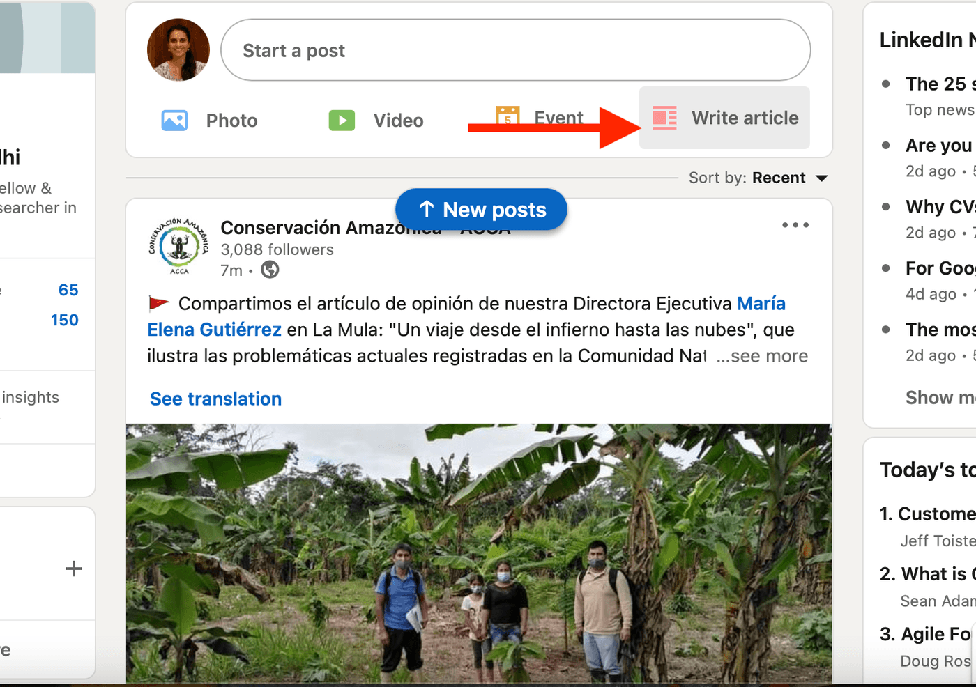 How to embed a YouTube video to LinkedIn Articles_ step 1