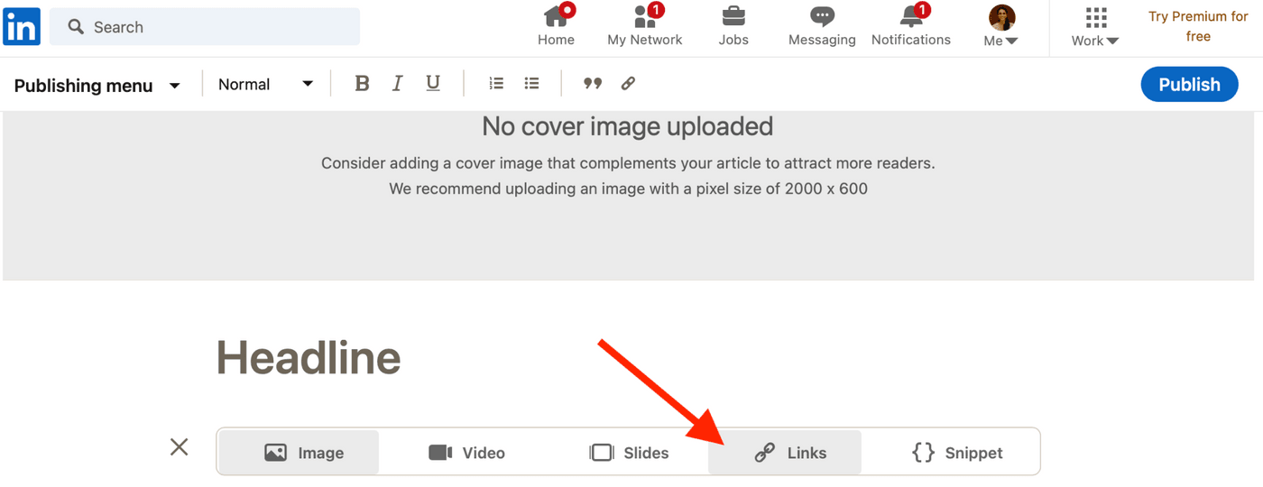 How to embed a YouTube video to LinkedIn Articles_ step 3a