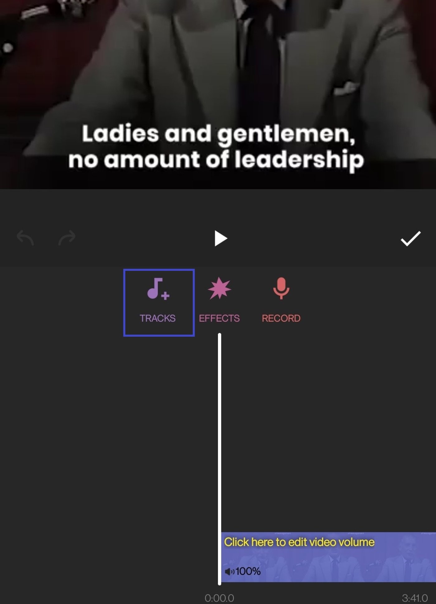 how to add music to video on InShot : step 5