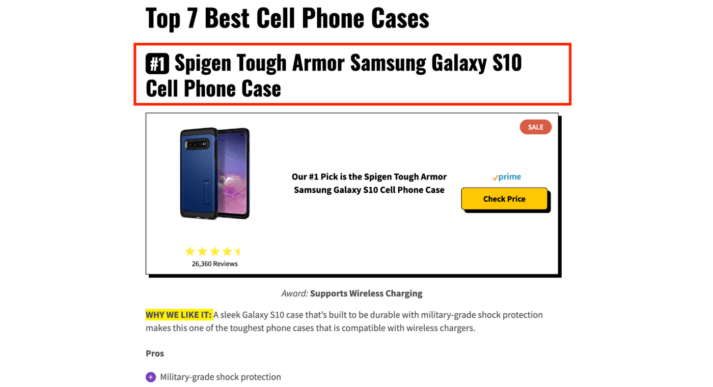 Review site detailing the Spigen Tough Armor Galaxy S10 case to guide consumer purchasing decisions.