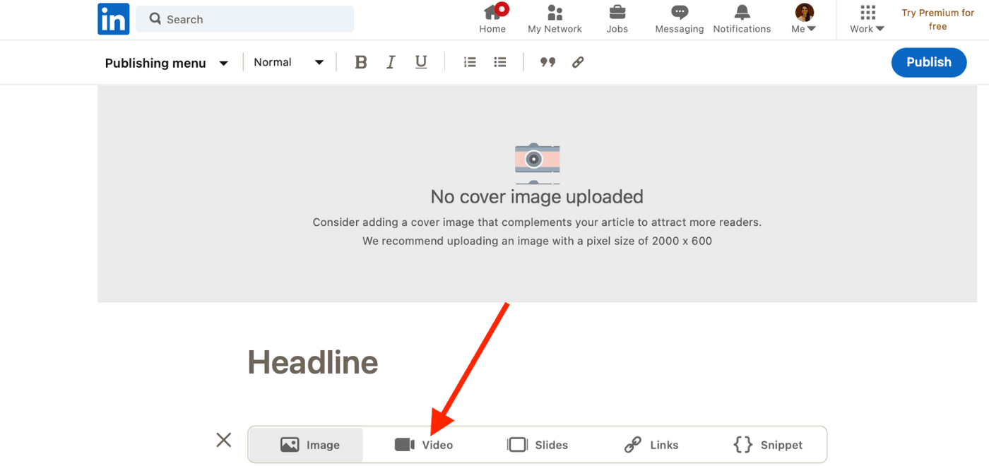How to embed a YouTube video to LinkedIn Articles_ step 3c