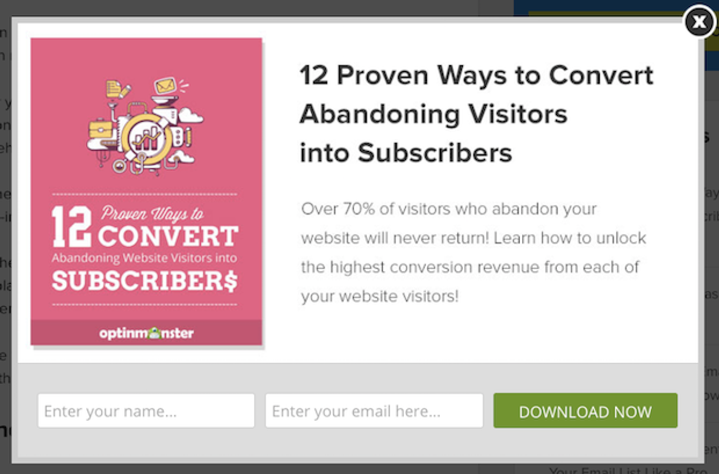 12 formas comprobadas de convertir a los visitantes que abandonan en suscriptores