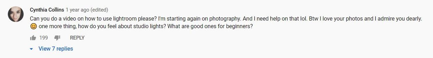 Comentarios de Youtube