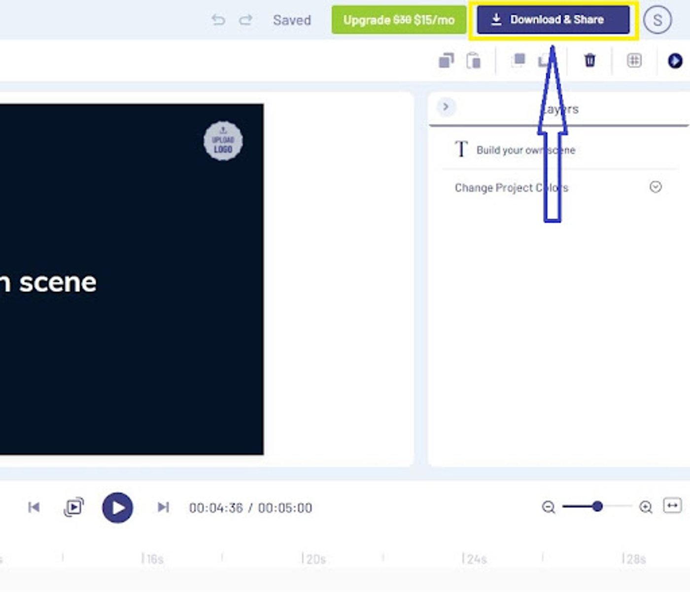 how to add music to your clip using InVideo : step 7