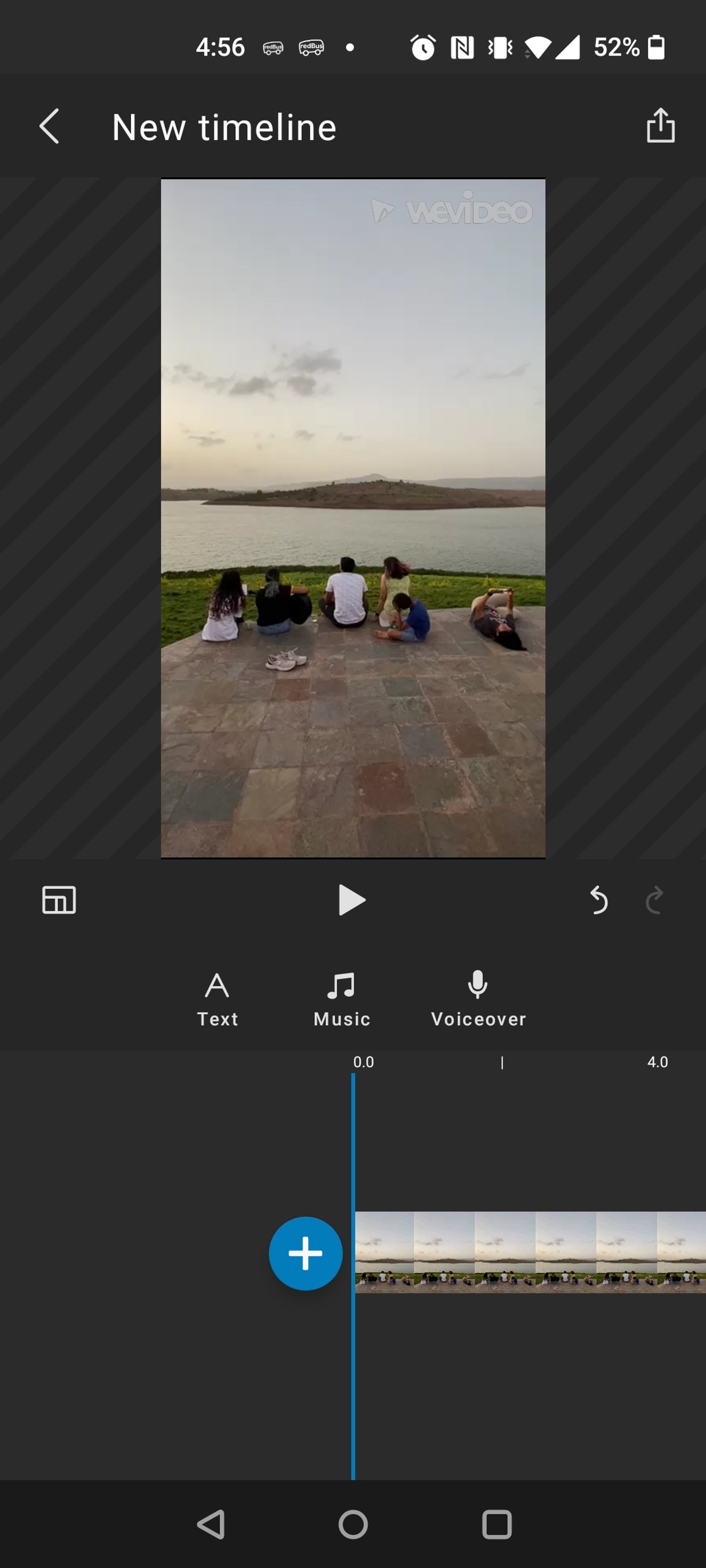 WeVideo video editing dashboard