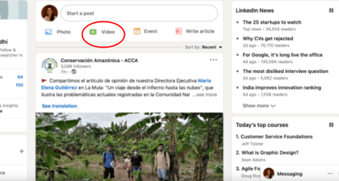 How to post a video to LinkedIn from your desktop_ step 2