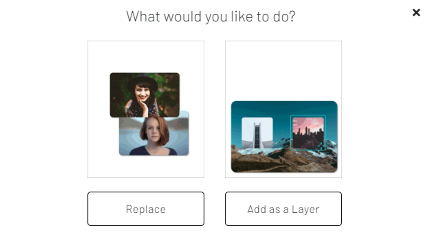 Opções de foto da plataforma gratuita de edição de vídeo InVideo