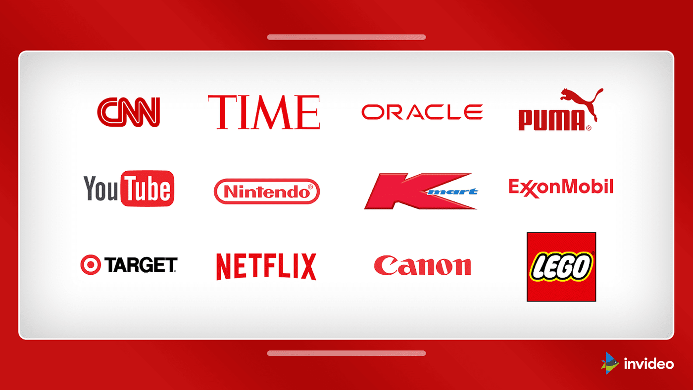 Ejemplos de marcas que utilizan el color rojo como color dominante en el logotipo 