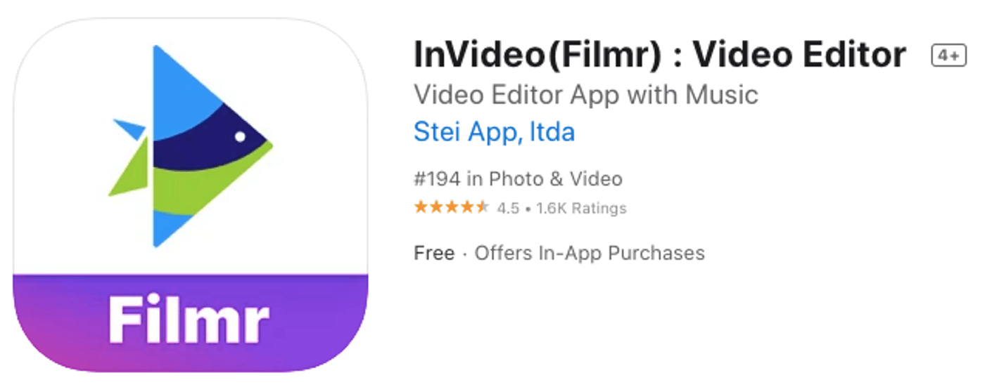 InVideo (Filmr) App