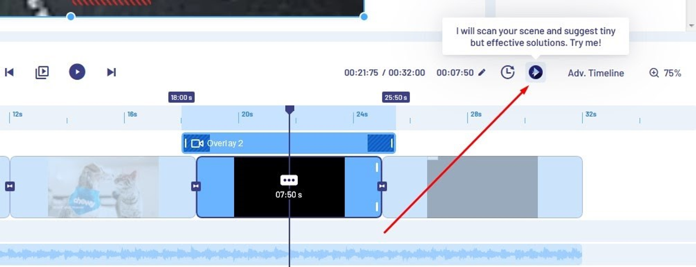 Assistente inteligente de edição de vídeo da Invideo