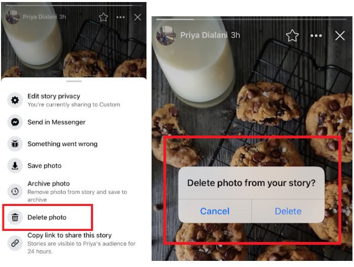 How to Delete Facebook Stories - Step 2