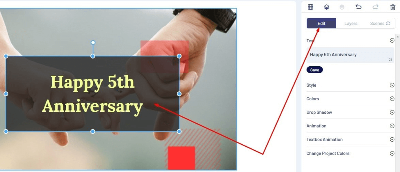 Edição de texto avançada da Invideo