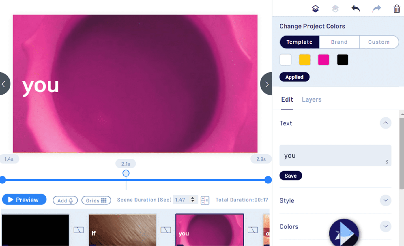 Edición rápida de Invideo