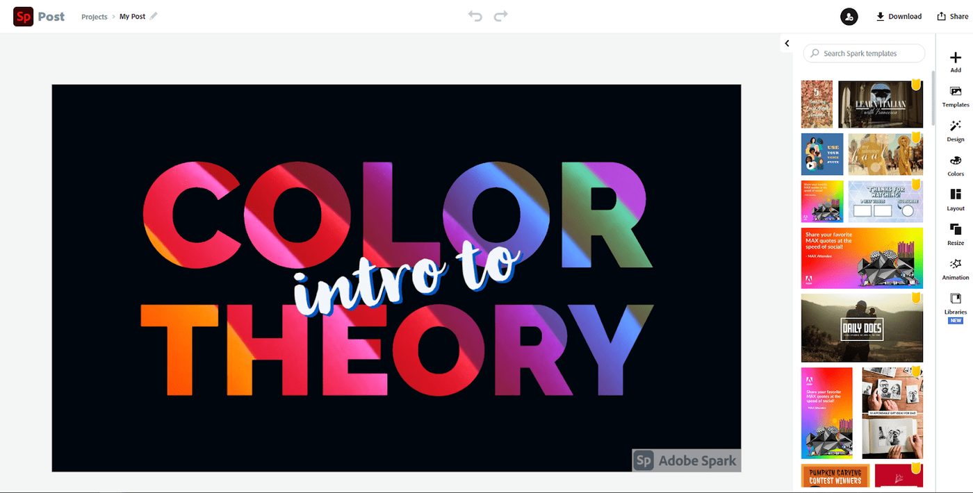 Editor de fotos Adobe Spark