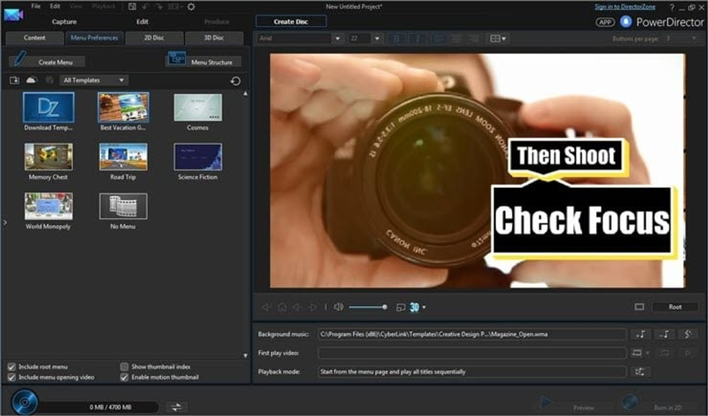 Editor de video PowerDirector