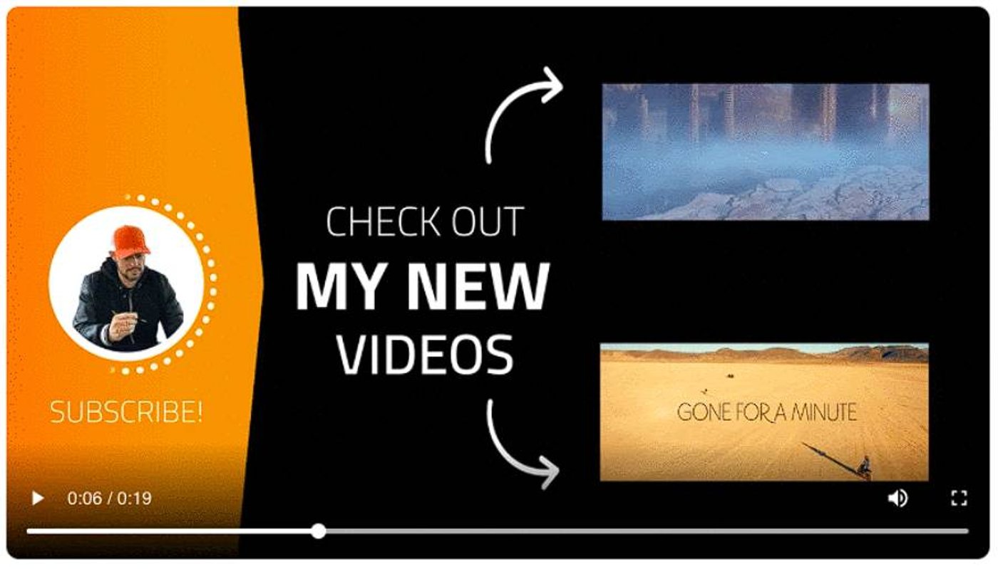 Exemplo de end screen do Youtube.