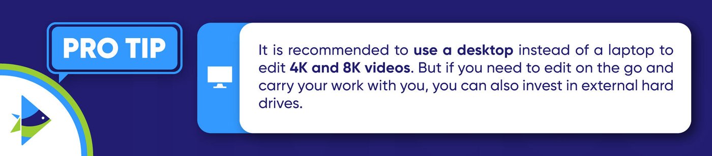 Pro tip on laptop for video editing
