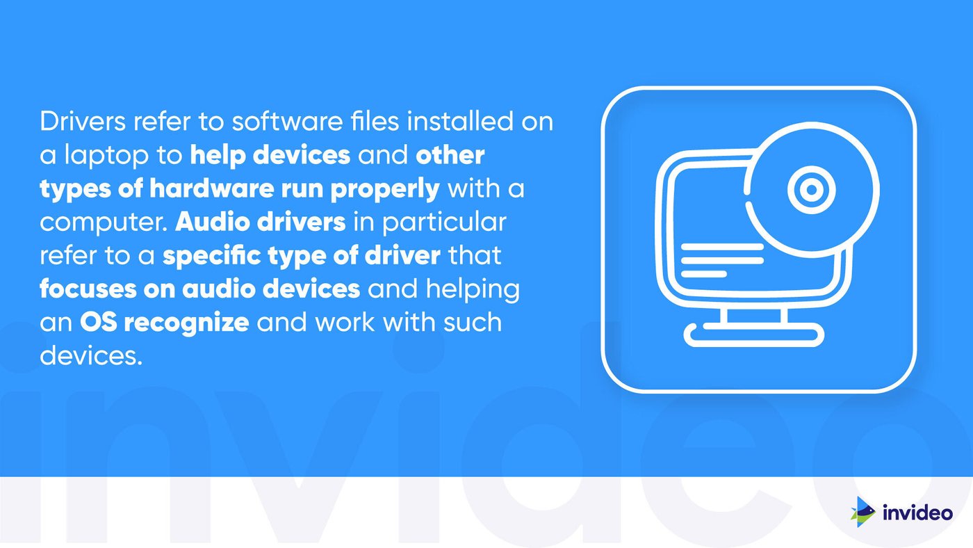 Infographic on recommended audio drivers for video editing laptop