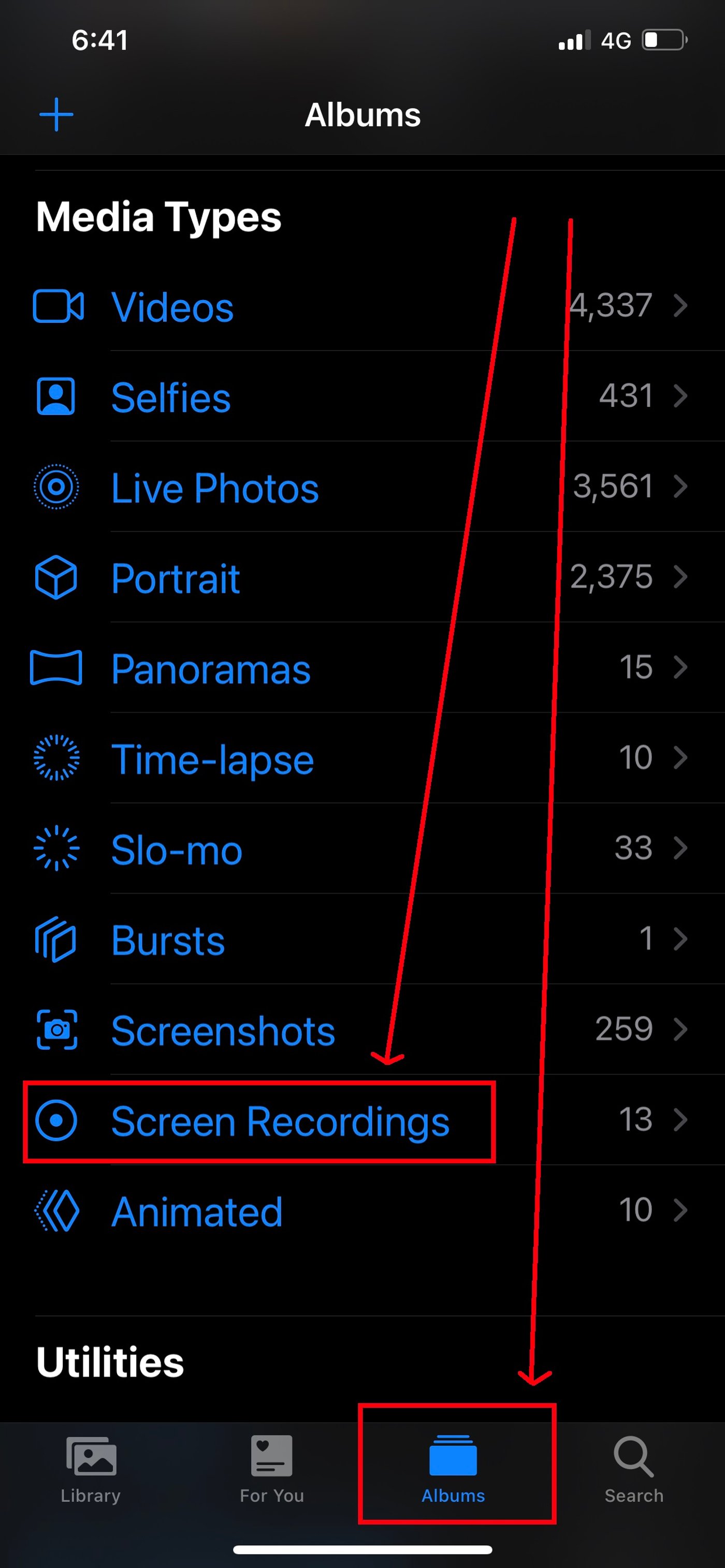 How to find your screen-recordings and trim,crop them