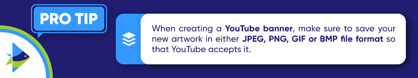 youtube banner pro tip