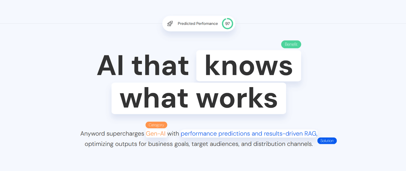 AI-powered tool predicting performance and optimizing content for business goals and target audiences.