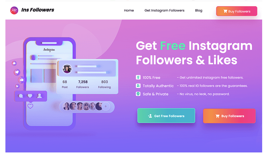 Ins Followers aplicativo para aumentar seguidores no instagram