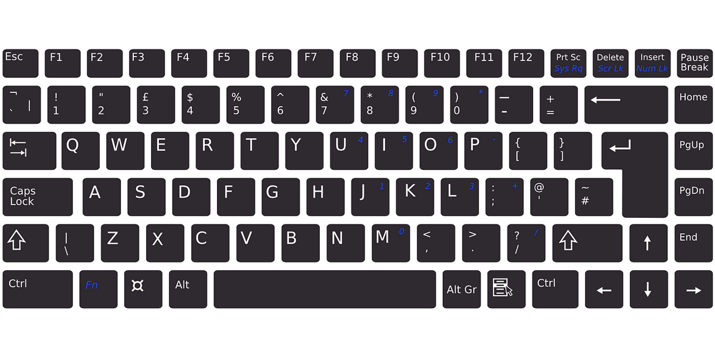 Diseño de las teclas de un teclado