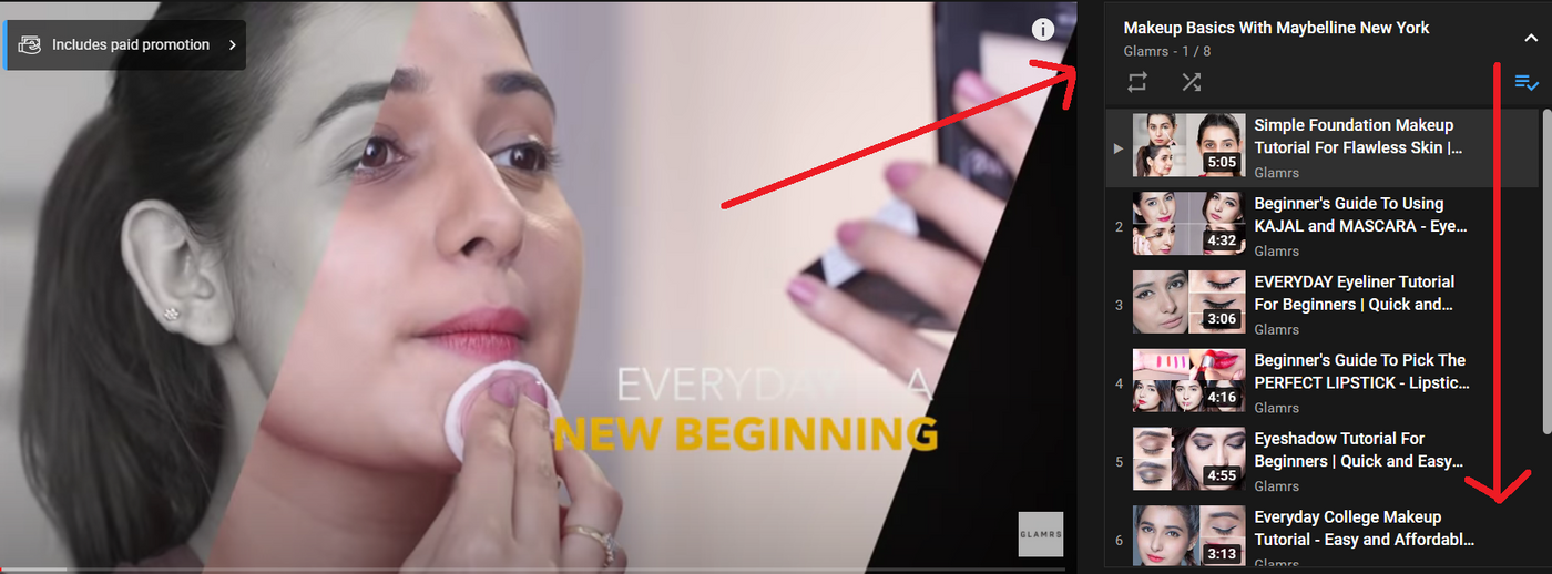 Playlists increase Watch Time on your YouTube videos Example