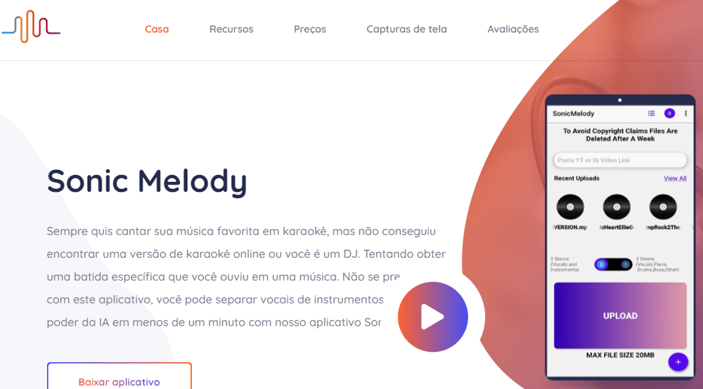 Vocal Remover - Al Karaoke Maker- Sonic Melody (Android)