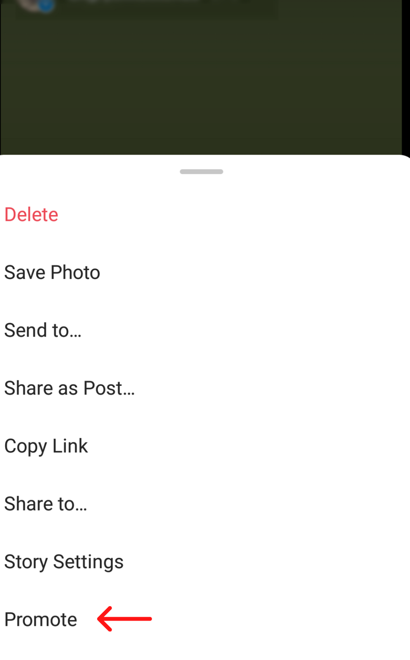 How to promote an Instagram Story - step 1a