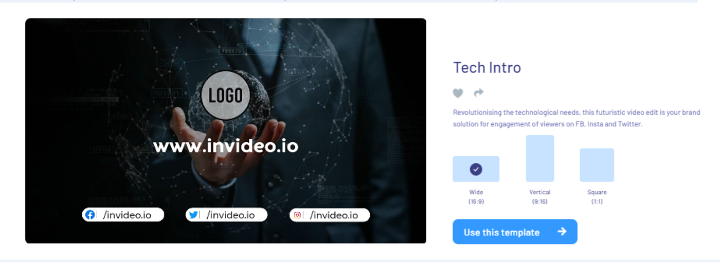 Template de Intro de tecnologia do Invideo