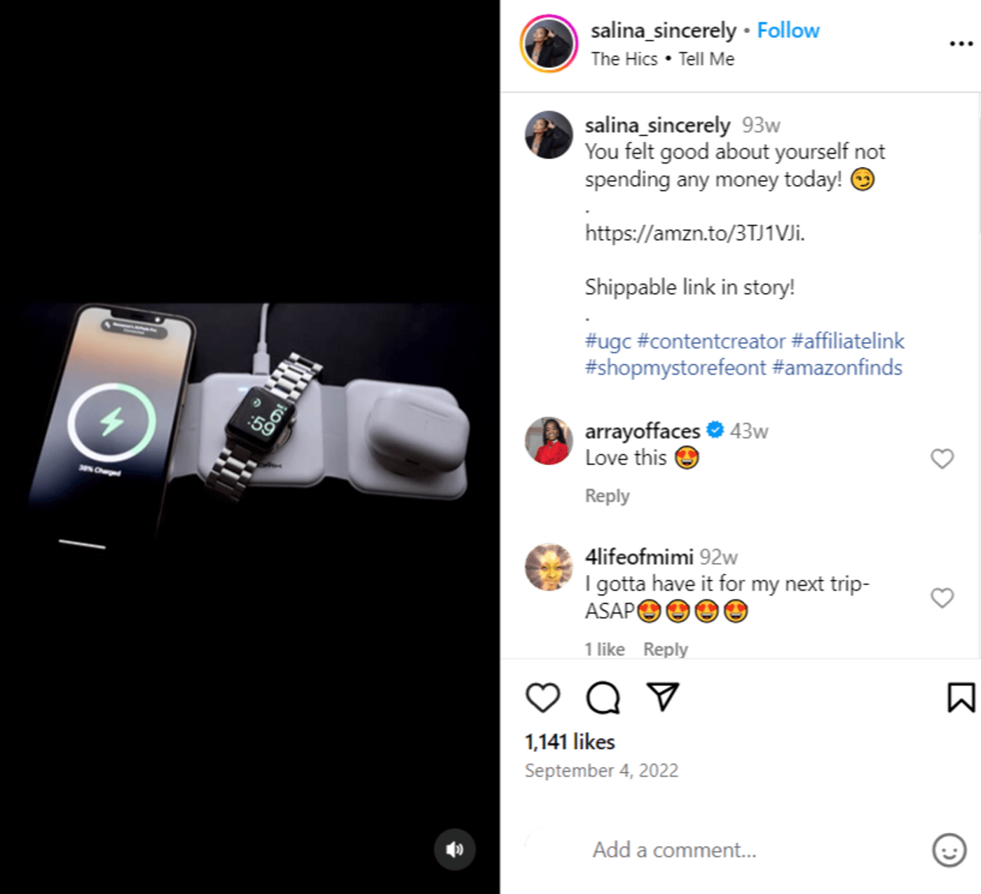 Wireless charging station with phone, smartwatch, and earbuds, showcasing convenient tech for daily use.