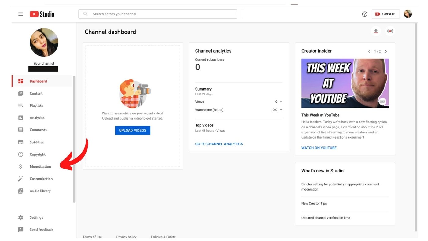 Cómo activar la opción de monetización en YouTube