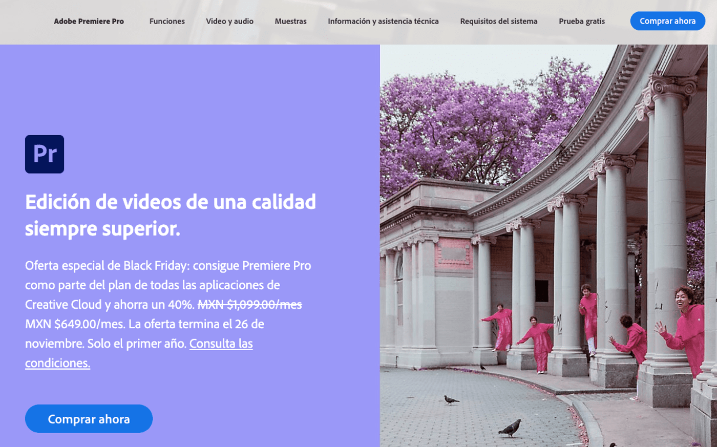 Adobe Premiere Pro edición de videos