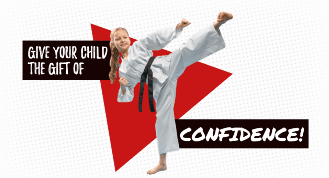 anuncio de aula de defesa pessoal para crianças