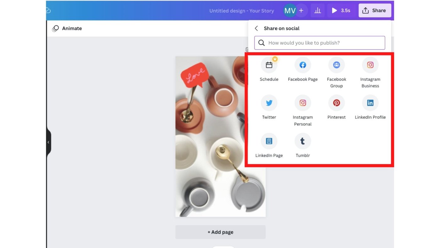 Canva compartir en redes sociales 