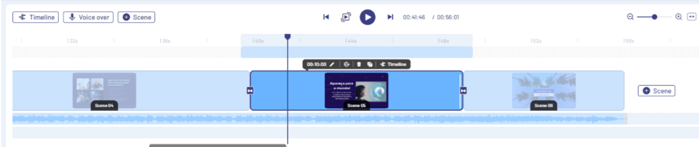 captura de tela editor invideo