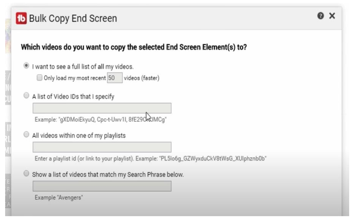 adicionar end screen a vários vídeos rápido
